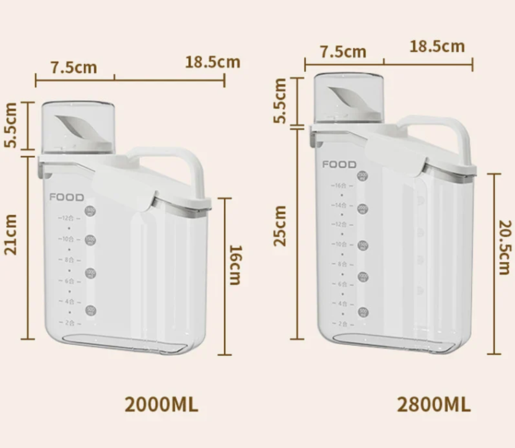 Kit de frascos herméticos premium con taza medidora - Tazzi