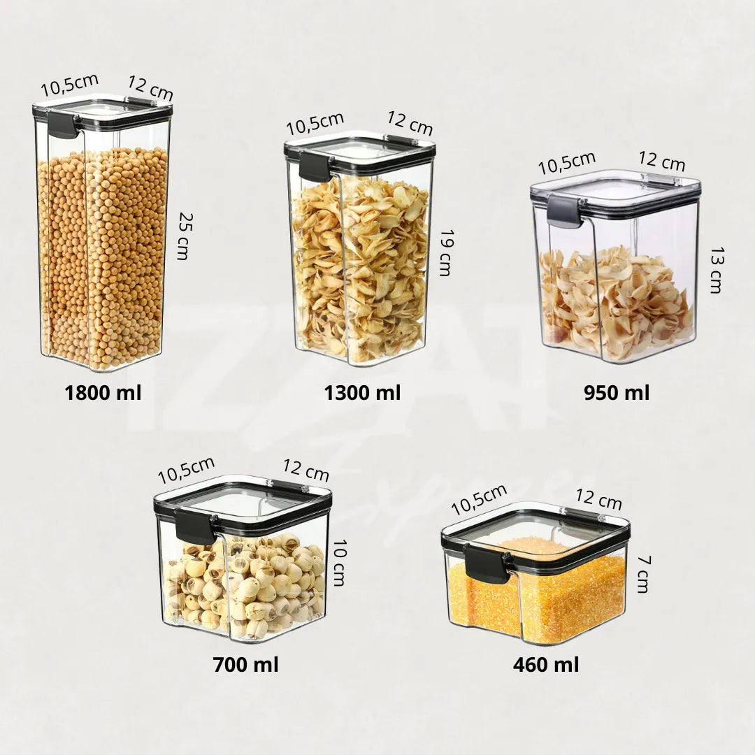Square Airtight Jar Kit - Tazzi 