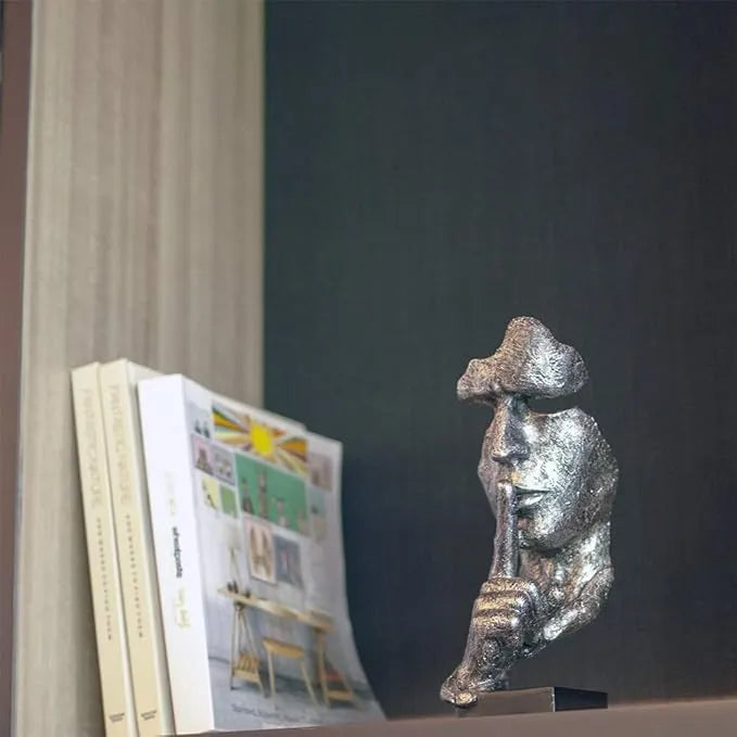 Sculpture "Silence is worth gold" - Tazzi 