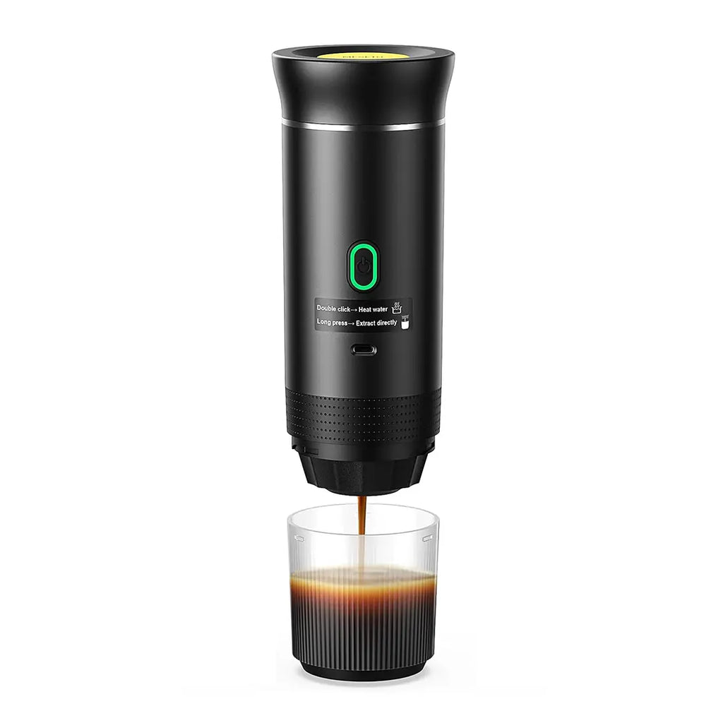 Tazzi Portable Espresso 3-in-1 travel coffee maker product image for capsules pods and ground coffee