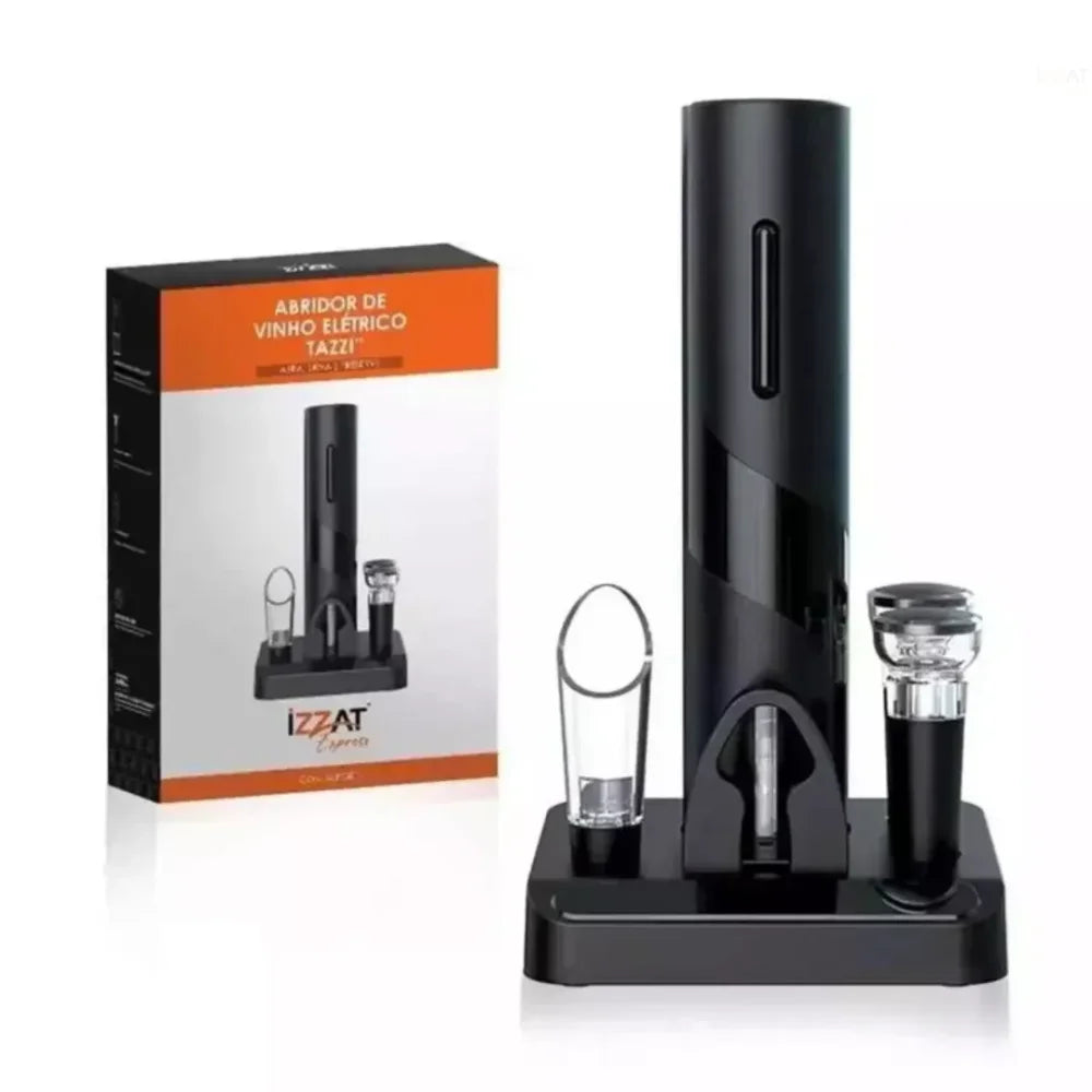 Abridor de Vinho Elétrico Tazzi™ ORIGINAL + 3 Brindes Grátis - Izzat Express