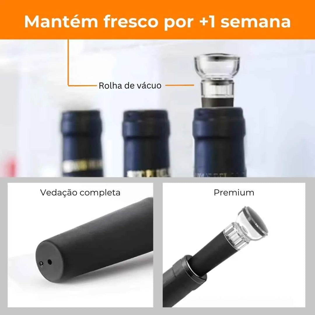 Abridor de Vinho Elétrico Tazzi™ ORIGINAL + 3 Brindes Grátis - Izzat Express