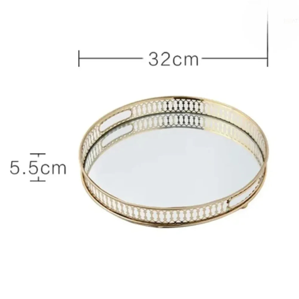 Bandeja Decorativa Espelhada - Tazzi - Izzat Express