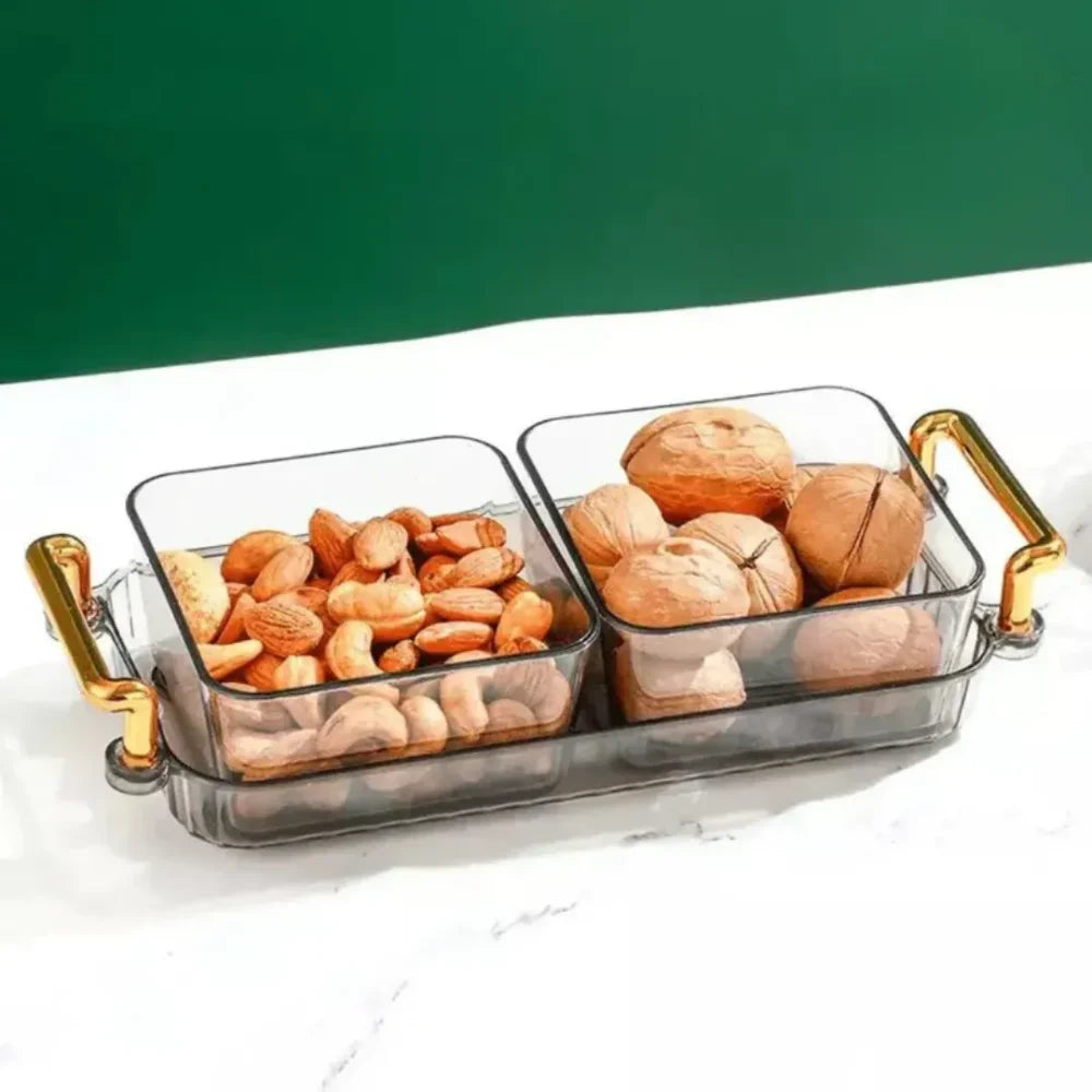 Conjunto De Bandeja E Potes Multifuncional - Tazzi 2 / Transparente