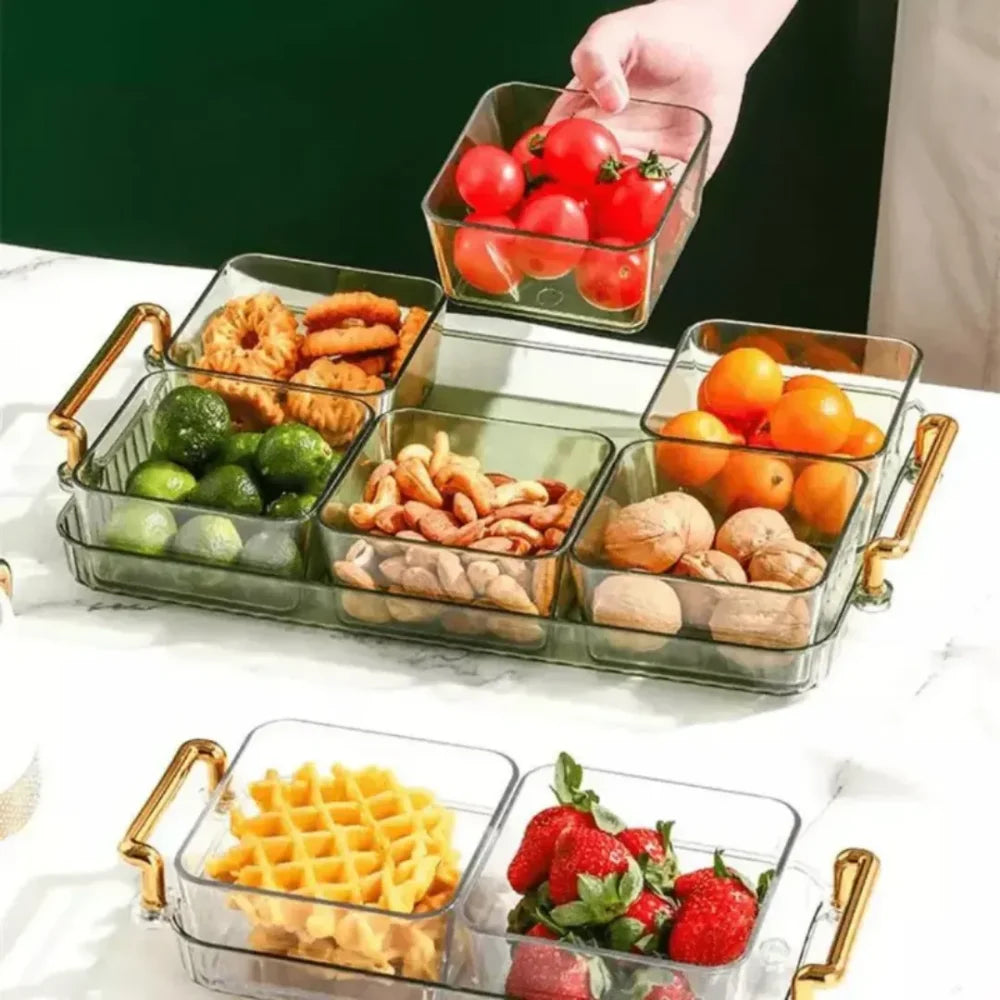 Conjunto De Bandeja E Potes Multifuncional - Tazzi