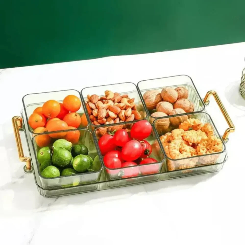 Conjunto De Bandeja E Potes Multifuncional - Tazzi 6 / Transparente