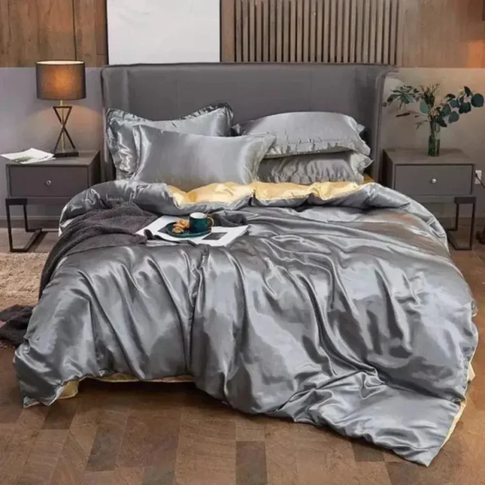 Conjunto De Roupas Cama Cetim - Tazzi Roupa