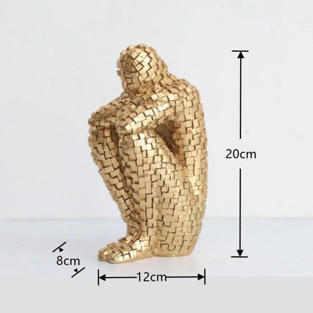 Escultura Homem Pensador - Tazzi Esculturas