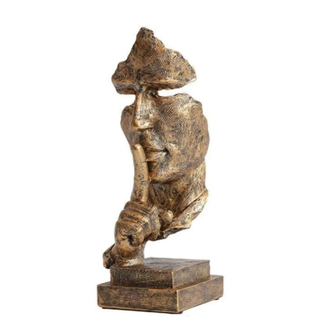 Sculpture "Silence is worth gold" - Tazzi 