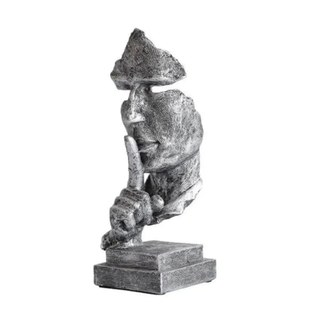Sculpture "Silence is worth gold" - Tazzi 