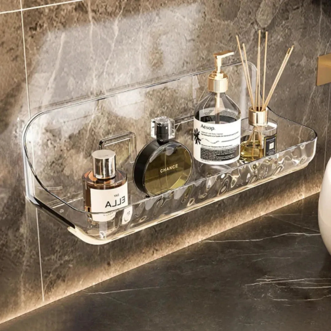 Transparent Bathroom Shelf Without Holes - Tazzi 